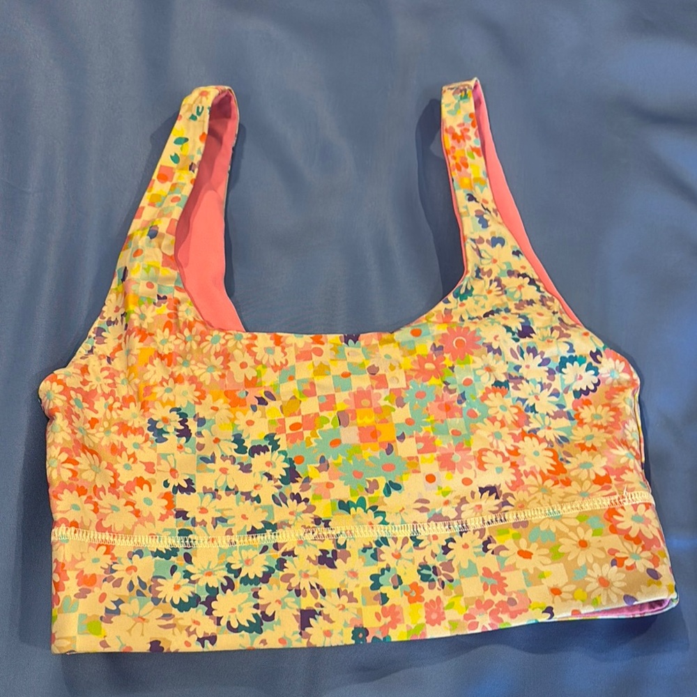 Fabletics Multicolor Floral Crop Top